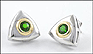 Chrome Diopside Earrings in 14K Two-Tone Gold THUMBNAIL