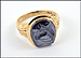 Hematite Horse Intaglio Ring in 10K Yellow Gold THUMBNAIL