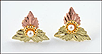 Black Hills Gold Pearl Earrings in 10K Tri-Color Gold THUMBNAIL