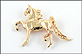 Prancing Horse Pin or Pendant in 14K Yellow Gold THUMBNAIL