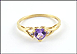 Amethyst Heart Ring in 10K Yellow Gold THUMBNAIL