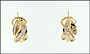 Omega Back Diamond Earrings in 14K Yellow Gold THUMBNAIL