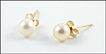 Pearl Stud Earrings in 14K Yellow Gold THUMBNAIL