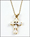Opal Cross Necklace in 10K Yellow Gold THUMBNAIL