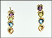 Gemstone Hearts Earrings in 14K Yellow Gold THUMBNAIL