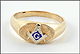 Masonic Blue Lodge Ring in 14K Yellow Gold THUMBNAIL