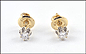 Diamond Screwback Earrings in 14K Yellow Gold THUMBNAIL