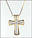 Diamond Cross Necklace in 14K Yellow Gold THUMBNAIL