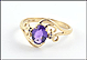 Amethyst Ring in 10K Yellow Gold THUMBNAIL