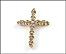 Champagne Diamond Cross in 10K Yellow Gold THUMBNAIL