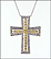 Diamond Cross Necklace in 14K Two-Tone Gold THUMBNAIL