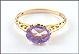 Amethyst Ring in 10K Yellow Gold THUMBNAIL