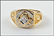 Masonic Blue Lodge Ring in 14K Yellow Gold THUMBNAIL