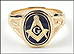 Masonic Blue Lodge Ring in 14K Yellow Gold THUMBNAIL