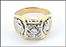 Masonic Diamond Ring in Yellow Gold THUMBNAIL