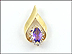 Amethyst Pendant in 10K Yellow Gold THUMBNAIL