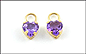 Amethyst Hoop Enhancers in 14K Yellow Gold THUMBNAIL