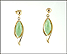 Jadeite Dangle Earrings in Yellow Gold THUMBNAIL