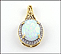 Synthetic Opal Pendant in 10K Yellow Gold THUMBNAIL