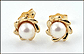 Pearl Earrings in 14K Yellow Gold THUMBNAIL
