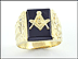 Masonic Blue Lodge Ring in Yellow Gold THUMBNAIL