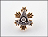Masonic Tie Pin in 14K Two-Tone Gold THUMBNAIL