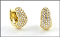 Pave' Diamond Earrings in 18K Yellow Gold THUMBNAIL