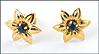 Chrome Diopside Screwback Earrings in Yellow Gold THUMBNAIL