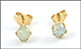 Opal Ball Earrings in 14K Yellow Gold THUMBNAIL