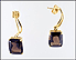 Smoky Quartz Dangle Earrings in 14K Yellow Gold THUMBNAIL