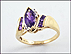 Amethyst Ring in 10K Yellow Gold THUMBNAIL