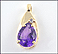 Amethyst Pendant in 10K Yellow Gold THUMBNAIL