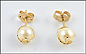 Pearl Stud Earrings in Yellow Gold THUMBNAIL