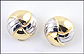 Non-pierced Button Earrings in 14K Yellow and White Gold THUMBNAIL