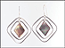 Mother of Pearl Dangle Earrings in 14K White Gold THUMBNAIL