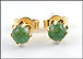 Jade Stud Earrings in Yellow Gold THUMBNAIL