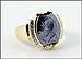 Hematite Intaglio Men's Ring in 10K Two-Tone Gold THUMBNAIL