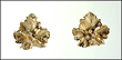Gold Floral Earrings (Non Pierced) in 14K Yellow Gold THUMBNAIL