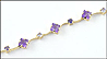 Amethyst and Iolite Bracelet in 14K Yellow Gold THUMBNAIL