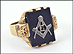 Masonic 32nd Degree Ring, 1925-35 in 10K Yellow Gold THUMBNAIL