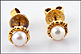 Pearl Stud Earrings in Yellow Gold THUMBNAIL
