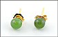 Jade Stud Earrings in Yellow Gold THUMBNAIL