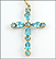Topaz Cross Pendant in 10K Yellow Gold THUMBNAIL