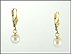 Pearl Dangle Leverback Earrings in 14K Yellow Gold THUMBNAIL