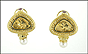 Earrings with Pearl & Ruby in 14K Yellow Gold THUMBNAIL