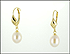 Pearl Dangle Earrings in 14K Yellow Gold THUMBNAIL