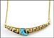 Turquoise Necklace in 14K Yellow Gold THUMBNAIL