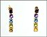 Multi-stone Dangle Earrings in 14K Yellow Gold THUMBNAIL