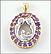 Amethyst Family Pendant in 14K Two-Tone Gold THUMBNAIL