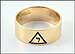 Masonic Band in 14K Yellow Gold THUMBNAIL